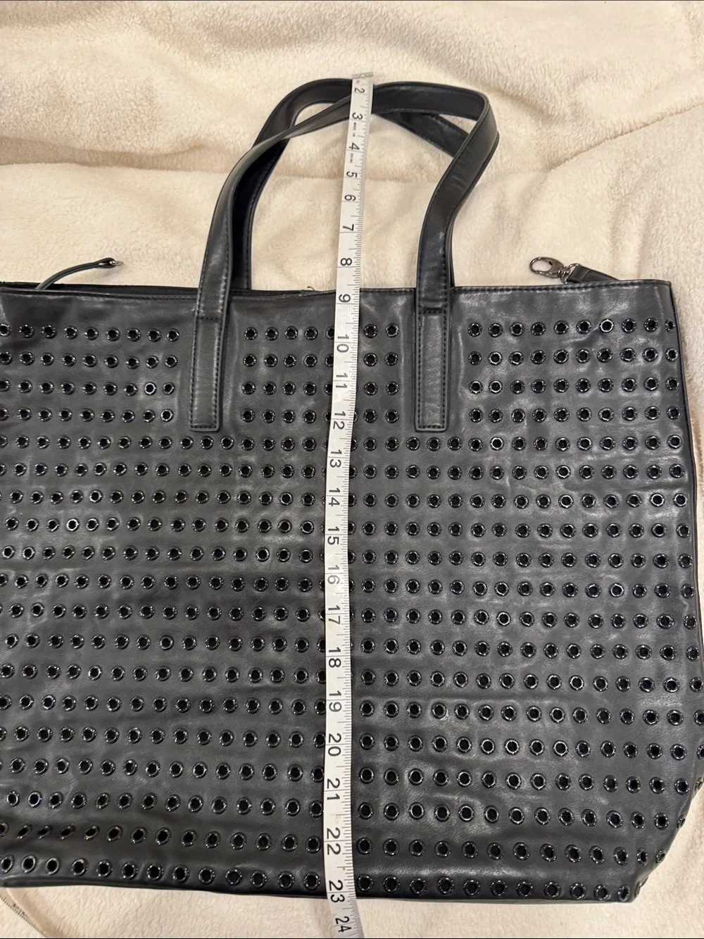 Black Studded Tote Bag - Classic Everyday Carry
